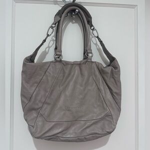 Liebeskind Bailundo Light Gray Leather Tote Bag